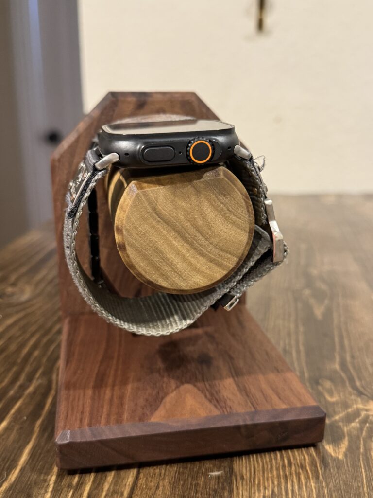 Watch stand with smart watch