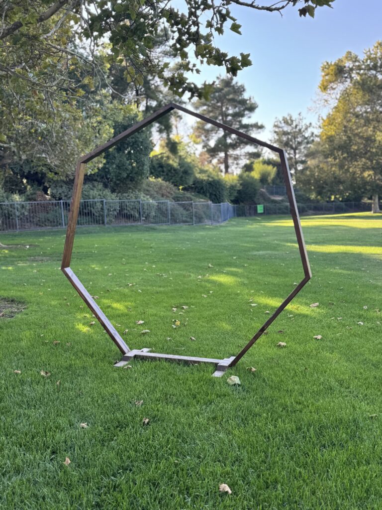 Heptagon wood arch