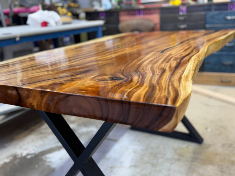 Live edge slab table