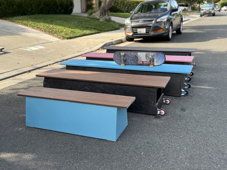 Painted skate ledges