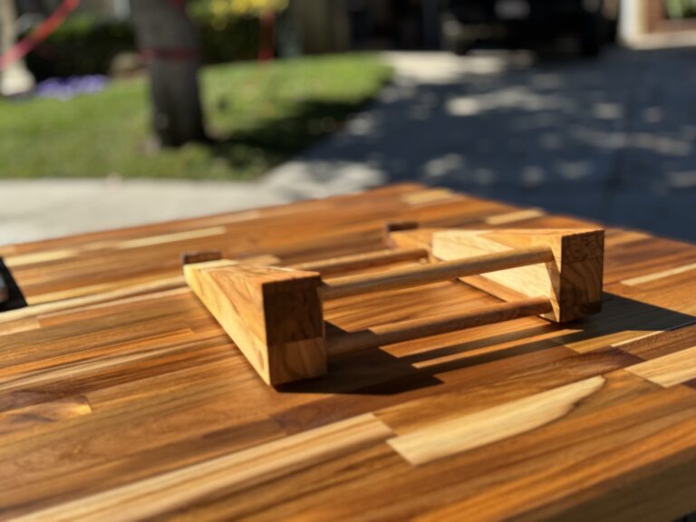 Wood laptop stand